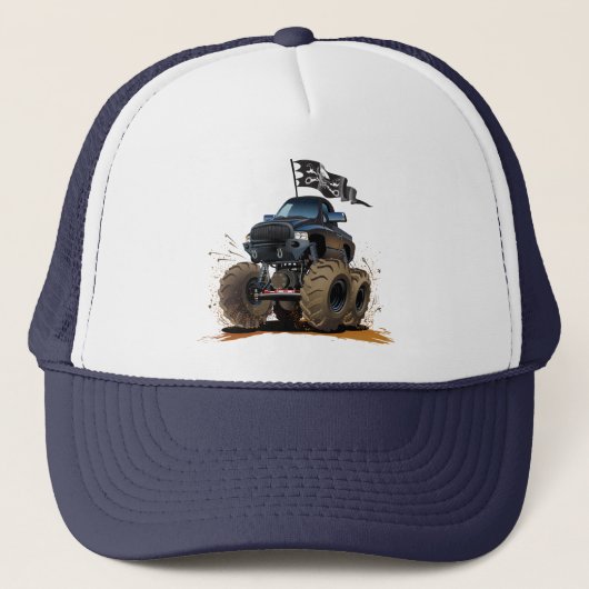 Cartoon monstertruck trucker pet (Voorkant)
