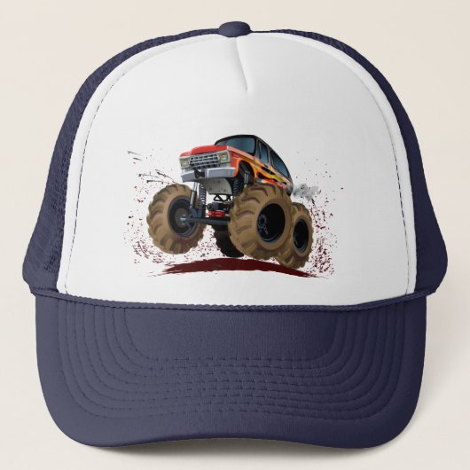 Cartoon monstertruck trucker pet (Voorkant)