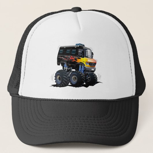 Cartoon monstertruck trucker pet (Voorkant)
