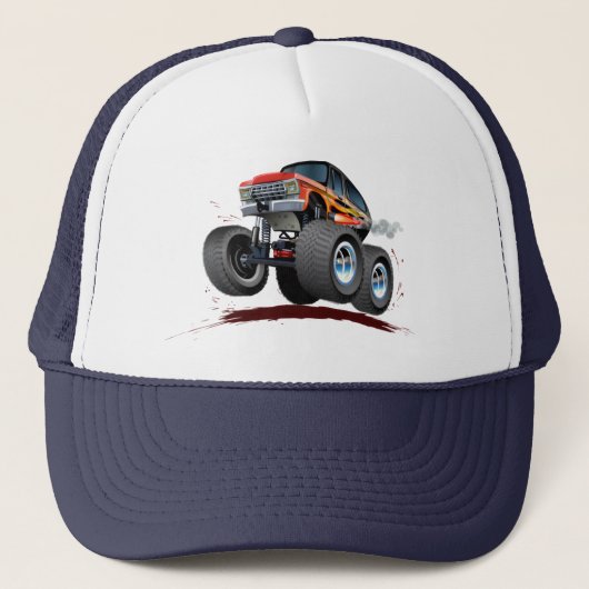 Cartoon monstertruck trucker pet (Voorkant)