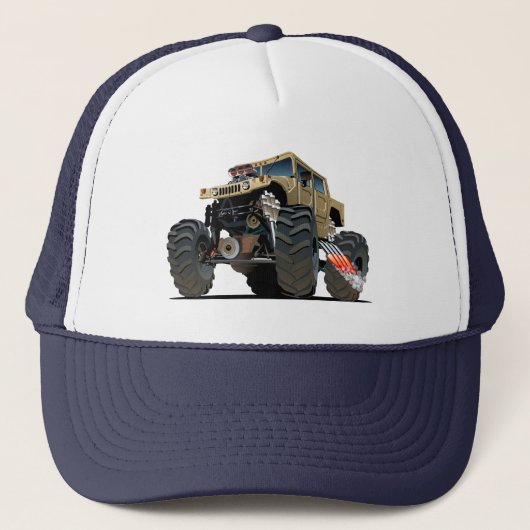 Cartoon monstertruck trucker pet (Voorkant)