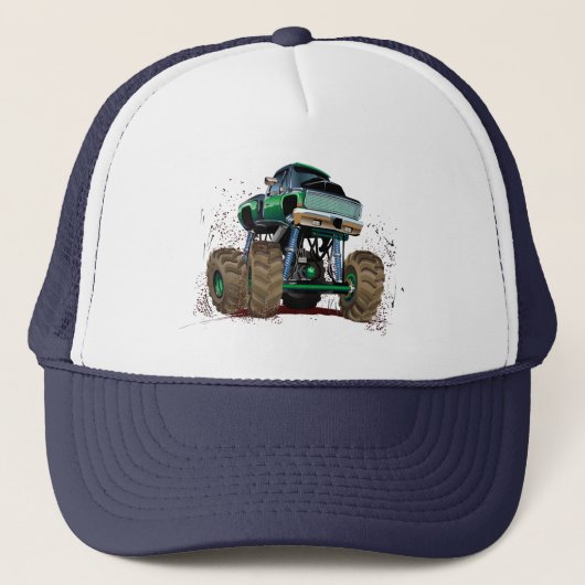Cartoon monstertruck trucker pet (Voorkant)