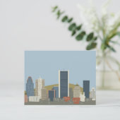 Cartoon Montreal Briefkaart (Staand voorkant)