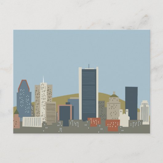 Cartoon Montreal Briefkaart (Voorkant)