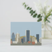 Cartoon Montreal Briefkaart (Staand voorkant)