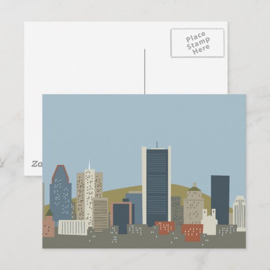 Cartoon Montreal Briefkaart (Voorkant / Achterkant)
