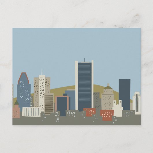 Cartoon Montreal Briefkaart (Voorkant)