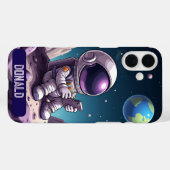 Cartoon Moon Astronaut Art Print Case-Mate iPhone Case (Achterkant (horizontaal))