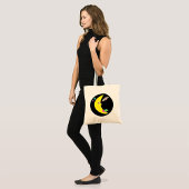 Cartoon Moon Rocket Canvas tas