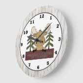 Cartoon Moose cabinemuurklok Grote Klok (Hoek)