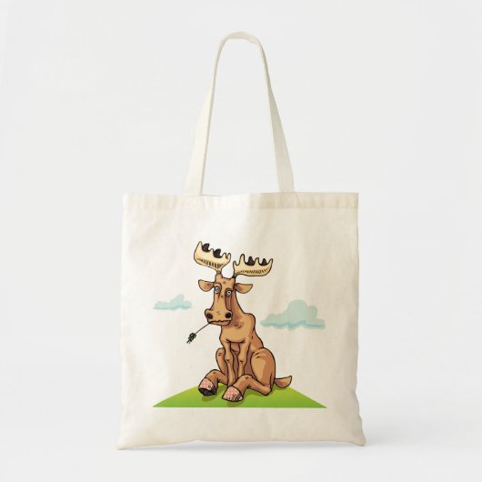 Cartoon Moose Canvas tas (Voorkant)