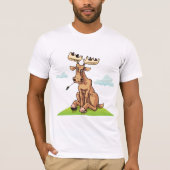 Cartoon Moose Mens T-Shirt (Voorkant)