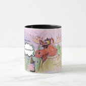 cartoon Moose op een mok .Newfie Moose mok. (Midden)