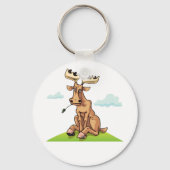 Cartoon Moose Sleutelhanger (Voorkant)