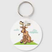 Cartoon Moose Sleutelhanger (Achterkant)
