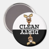 Cartoon Moose Vaatwasser Magnet (Voorkant / Achterkant)