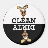 Cartoon Moose Vaatwasser Magnet (Voorkant)