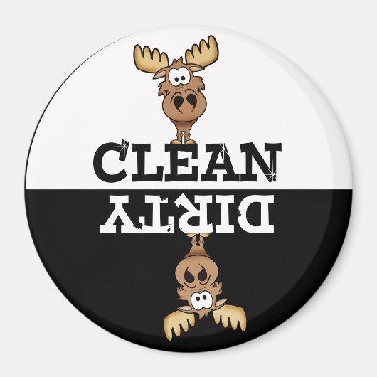 Cartoon Moose Vaatwasser Magnet (Voorkant)
