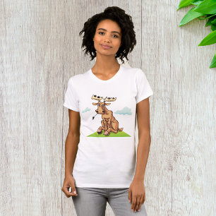 Cartoon Moose Vrouwen T-shirt