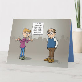 Cartoon; morgen heb ik een Corona test. Kaart