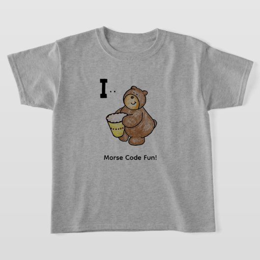 Cartoon Morse Code for Kids!  Letter "I" T-shirt (Laagn)