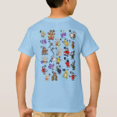 Cartoon Morsecode voor kinderen!  Letter A "H" T-shirt (Achterkant)