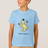 Cartoon Morsecode voor kinderen!  Letter A "H" T-shirt (Voorkant)