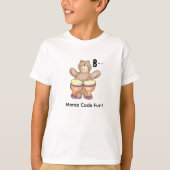 Cartoon Morsecode voor kinderen!  Letter B T-shirt (Voorkant)