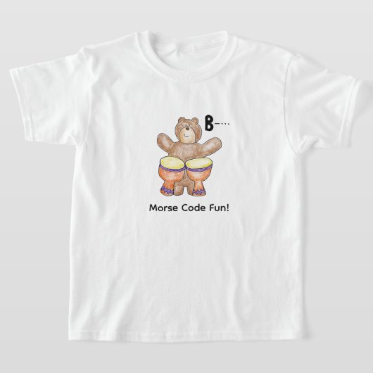 Cartoon Morsecode voor kinderen!  Letter B T-shirt (Laagn)