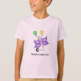 Cartoon Morsecode voor kinderen! Letter D T-shirt