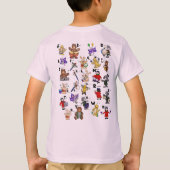 Cartoon Morsecode voor kinderen! Letter D T-shirt (Achterkant)
