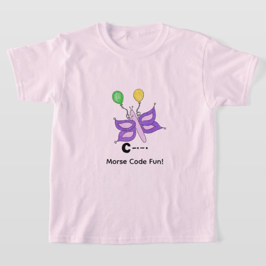 Cartoon Morsecode voor kinderen! Letter D T-shirt (Laagn)