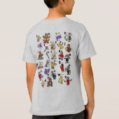 Cartoon Morsecode voor kinderen! Letter "F" T-shirt (Achterkant)