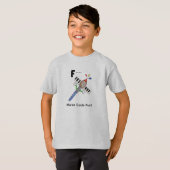 Cartoon Morsecode voor kinderen! Letter "F" T-shirt (Voorkant volledig)