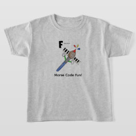 Cartoon Morsecode voor kinderen!  Letter "F"   T-shirt