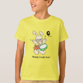 Cartoon Morsecode voor kinderen! Letter "G" T-shirt (Voorkant)