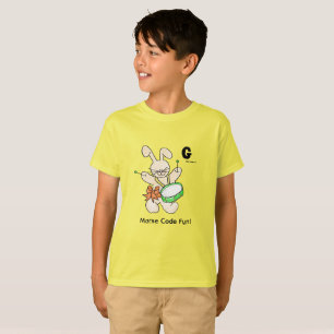 Cartoon Morsecode voor kinderen! Letter "G" T-shirt