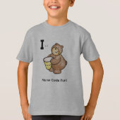 Cartoon Morsecode voor kinderen! Letter "I" T-shirt (Voorkant)
