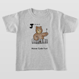 Cartoon Morsecode voor kinderen!  Letter "J" T-shirt