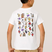 Cartoon Morsecode voor kinderen!  Letter "K" T-shirt (Achterkant)
