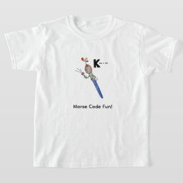 Cartoon Morsecode voor kinderen!  Letter "K" T-shirt