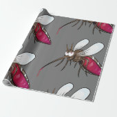 Cartoon Mosquito Cadeaupapier (Uitgerold)