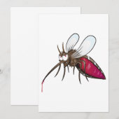 Cartoon Mosquito Kaart (Voorkant / Achterkant)
