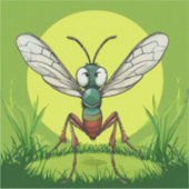Cartoon Mosquito Sticker (Voorkant)
