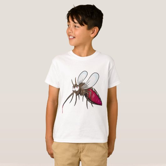 Cartoon Mosquito T-shirt (Voorkant volledig)