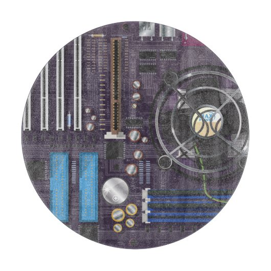 Cartoon Motherboard Snijplank (Voorkant)