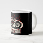 Cartoon motorfiets grote koffiekop (Voorkant rechts)