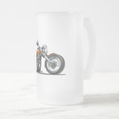 Cartoon motorfiets matglas bierpul (Voorkant rechts)