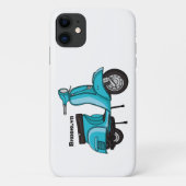 Cartoon motorfiets met motorbromfiets Case-Mate iPhone case (Achterkant)