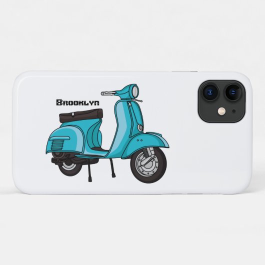 Cartoon motorfiets met motorbromfiets Case-Mate iPhone case (Achterkant (horizontaal))